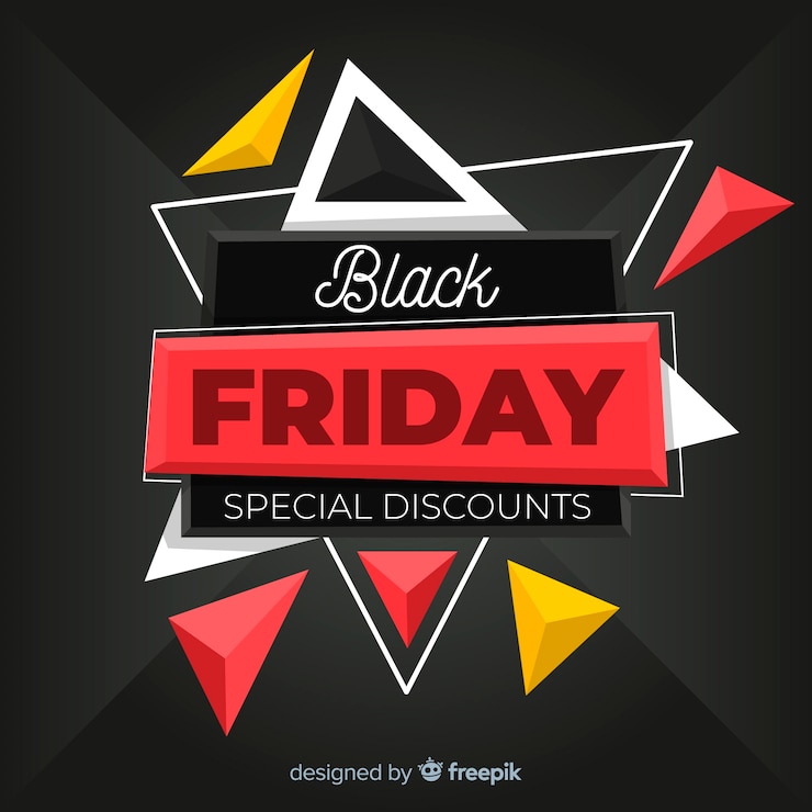 Vector gratuito concepto de viernes negro con fondo de diseño plano