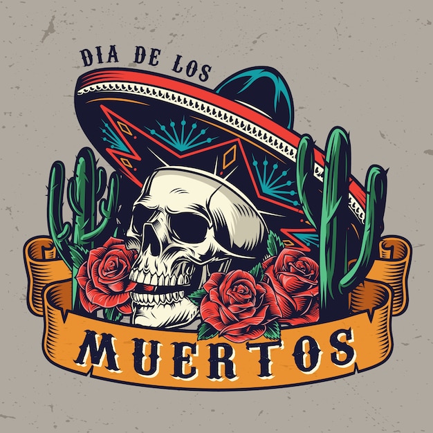 Concepto vintage del día de los muertos