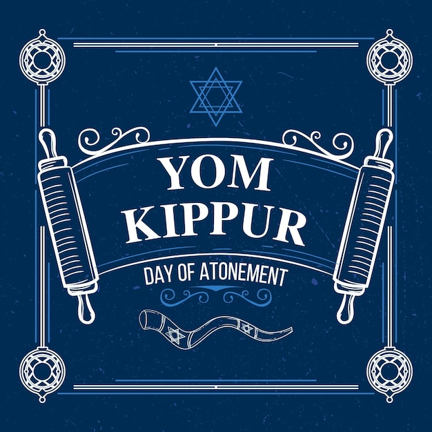 Concepto vintage de yom kipur
