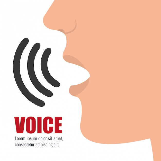 Vector gratuito concepto de voz