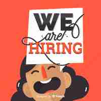 Vector gratuito concepto de we are hiring