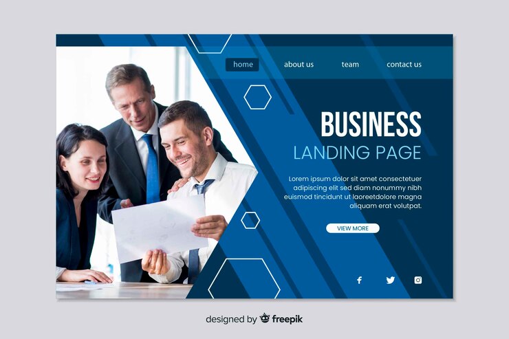 Vector gratuito concepto de web de página de destino de negocios para plantilla