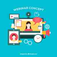 Vector gratuito concepto de webinar