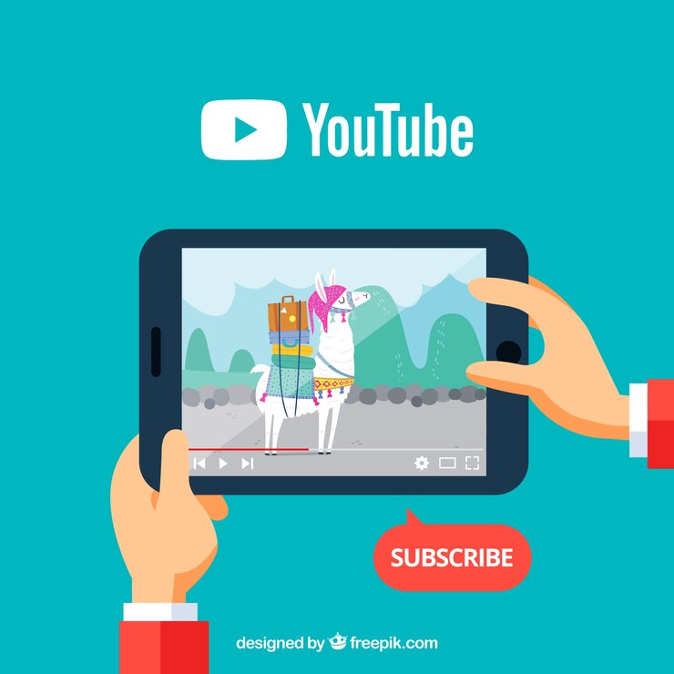 Vector gratuito concepto de youtube