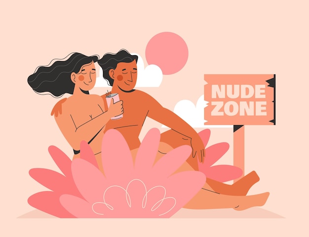 Concepto de zona desnuda de diseño plano