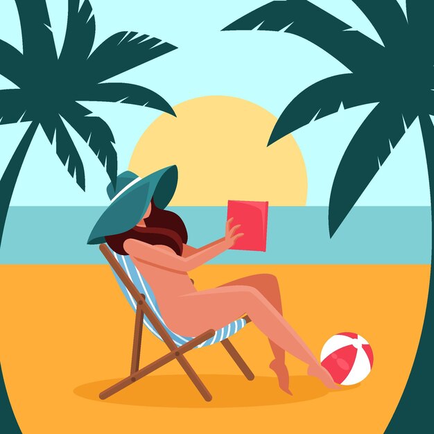 Concepto de zona desnuda plana ilustrada