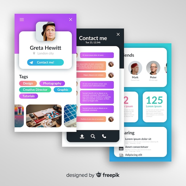Conceptos de aplicación móvil