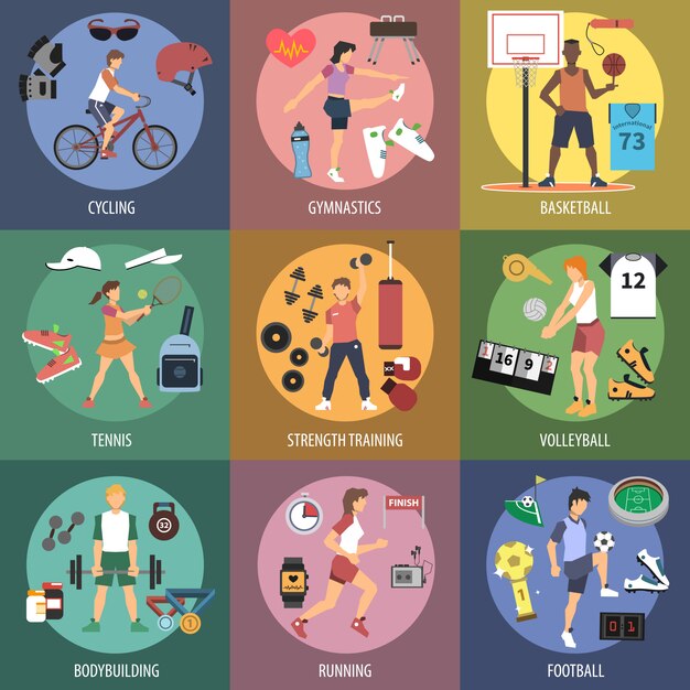 Conceptos de la gente del deporte