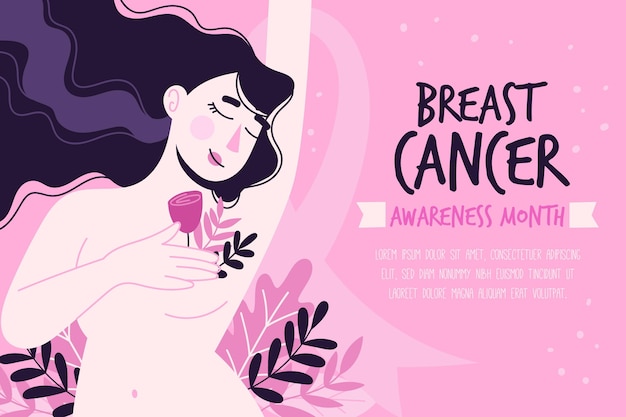 Vector gratuito conciencia del cáncer de mama