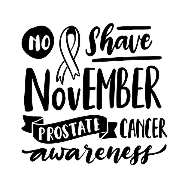 Conciencia de Movember con letras