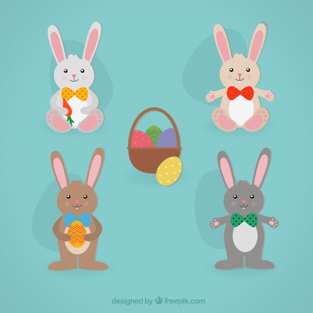 Conejitos de pascua lindos
