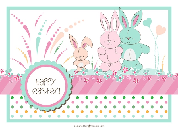 Vector gratuito conejos de pascua