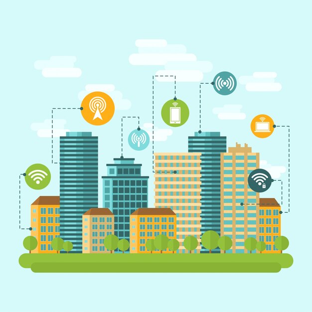 Conexión a internet inalámbrica de la ciudad