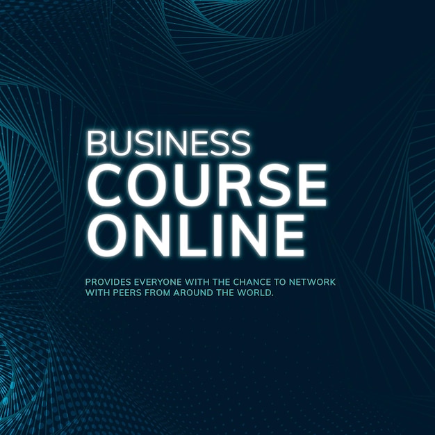 Conexión de red de plantilla de curso de negocios en línea