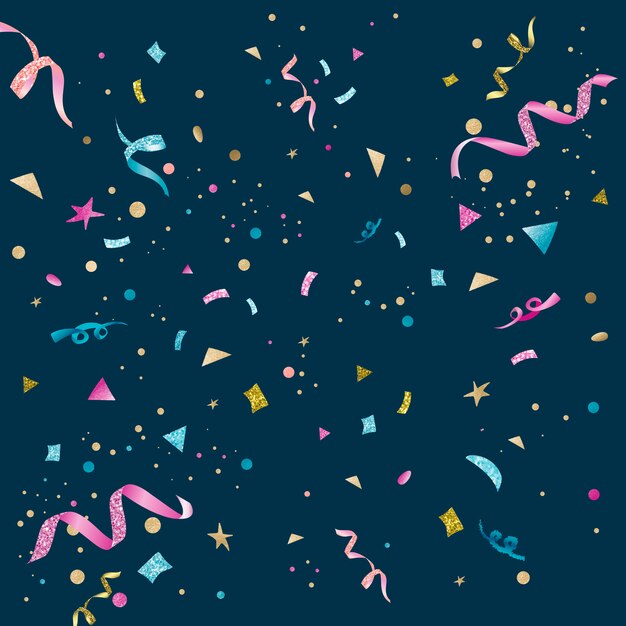 Confeti colorido diseño de celebración