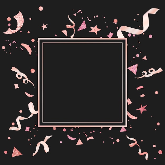 Confeti rosa claro con diseño festivo.