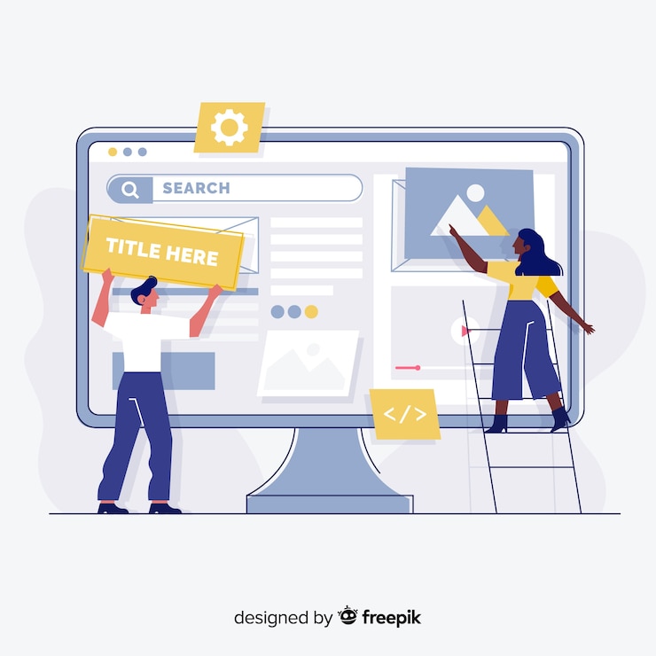 Vector gratuito configuración del sitio web de la página de concepto