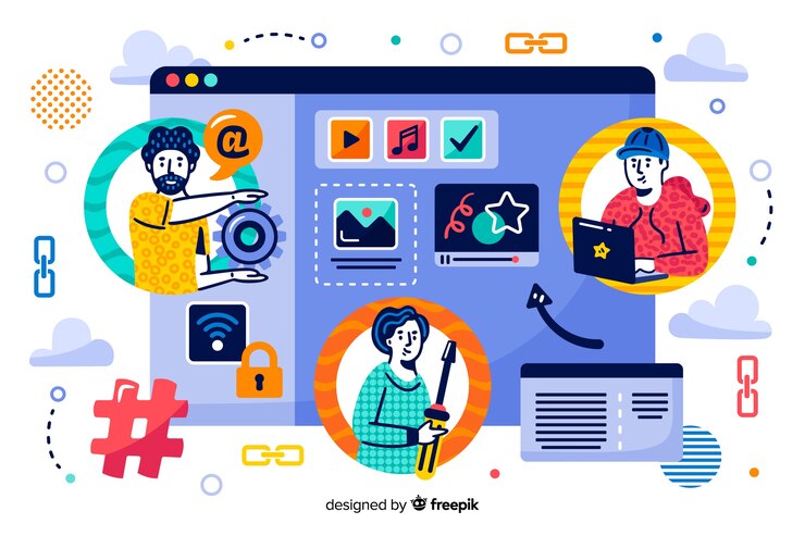 Vector gratuito configuración del sitio web de la página de concepto
