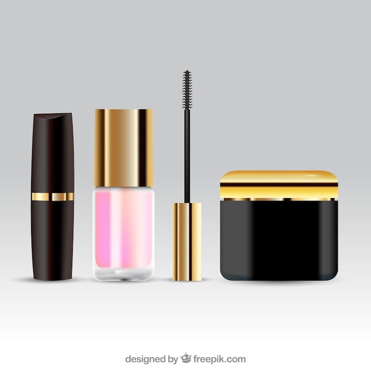 Vector gratuito conjunto de accesorios de belleza