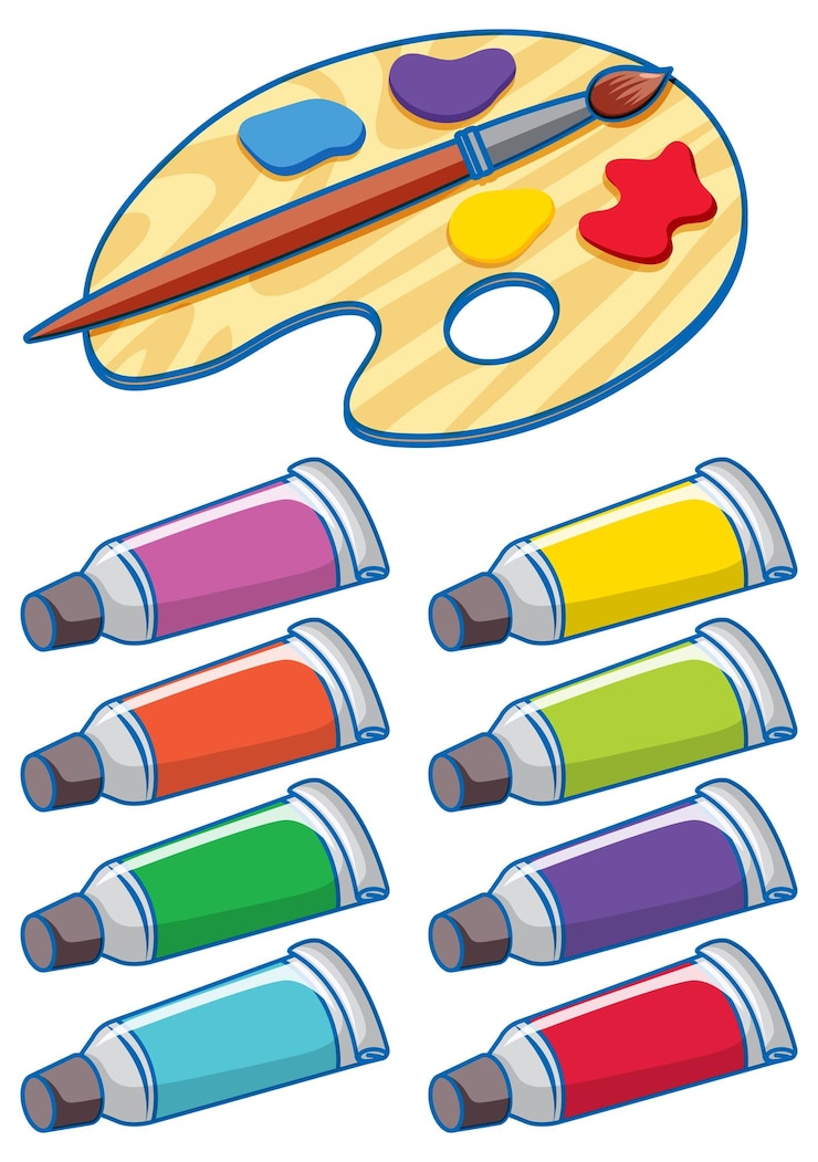 Vector gratuito un conjunto de acuarela sobre fondo blanco.