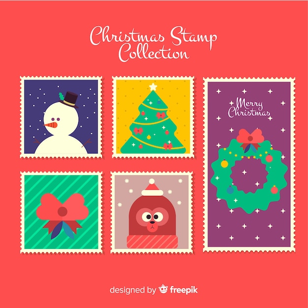 Conjunto adorable de sellos de navidad
