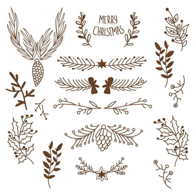 conjunto de adornos navideños de meerry