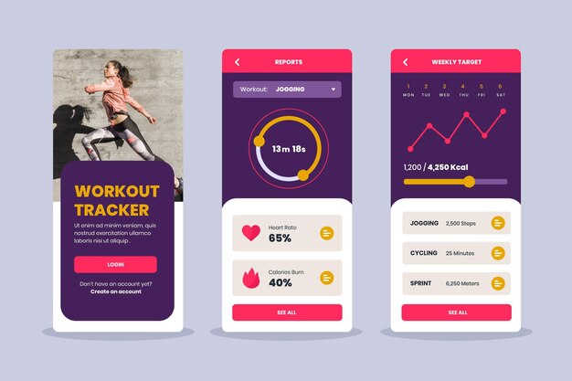 Conjunto de aplicaciones de seguimiento de entrenamiento