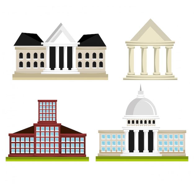 Vector gratuito conjunto de arquitectura política