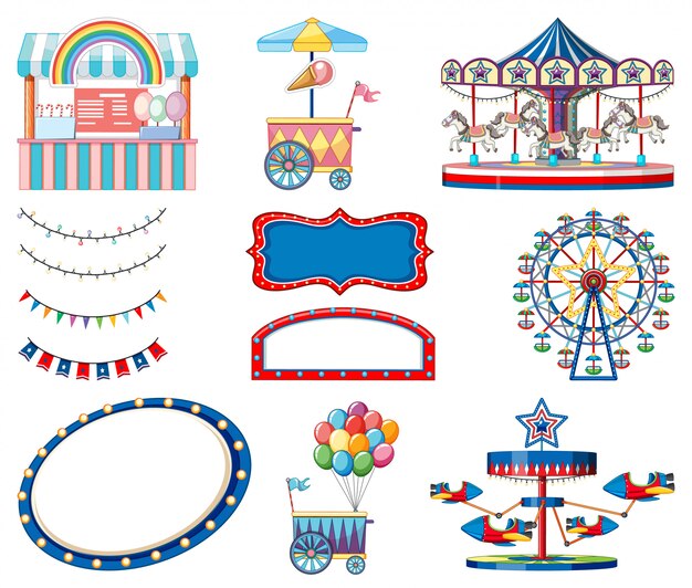 Conjunto de artículos de circo