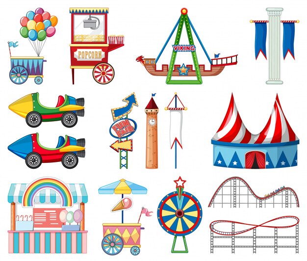 Conjunto de artículos de circo