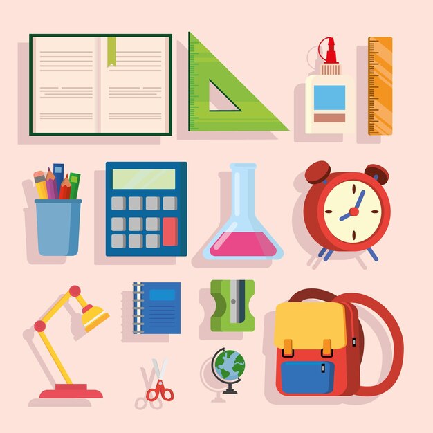 conjunto de artículos de secundaria