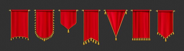 Conjunto de banderas de banderín rojo