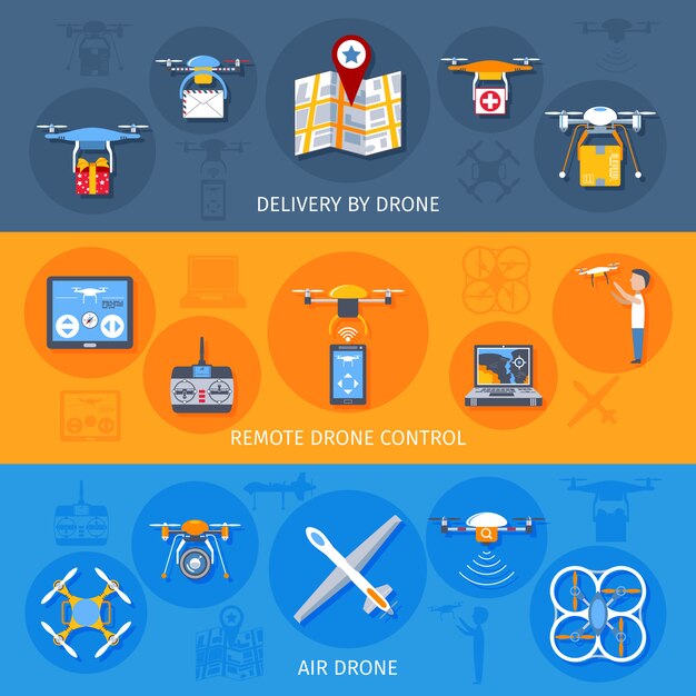 Conjunto de Banner de Drone