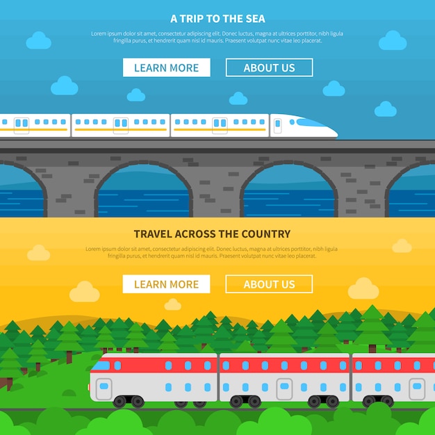 Conjunto de banner ferroviario