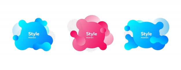 Conjunto de banner de formas creativas