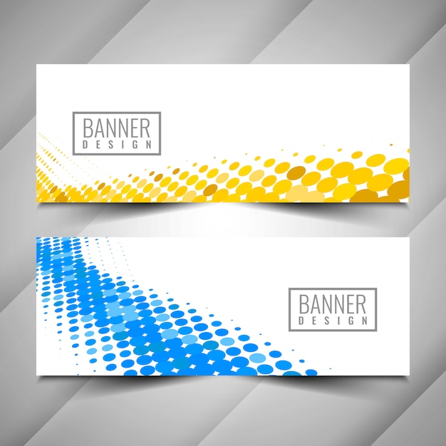 Vector gratuito conjunto de banner moderno abstracto