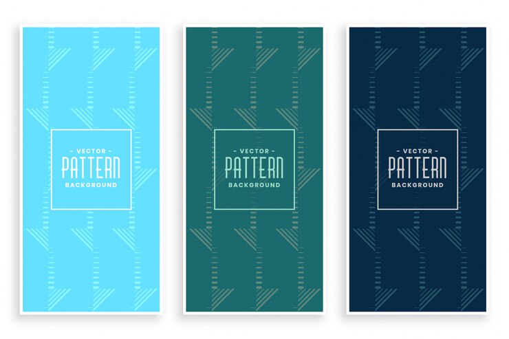 Vector gratuito conjunto de banner patrón geométrico abstracto
