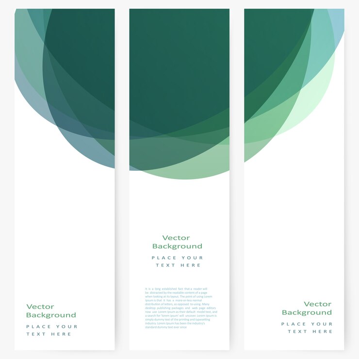 Vector gratuito conjunto de banner de plantilla abstracta