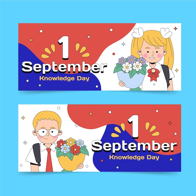 Conjunto de banners de 1 de septiembre