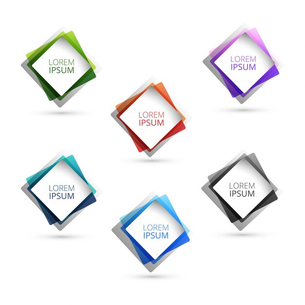 Conjunto de banners abstractos elegante