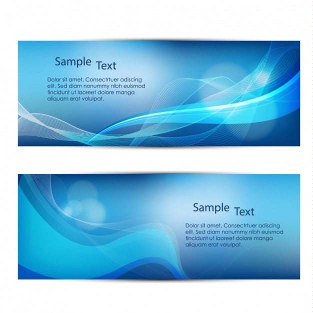Conjunto de banners abstractos
