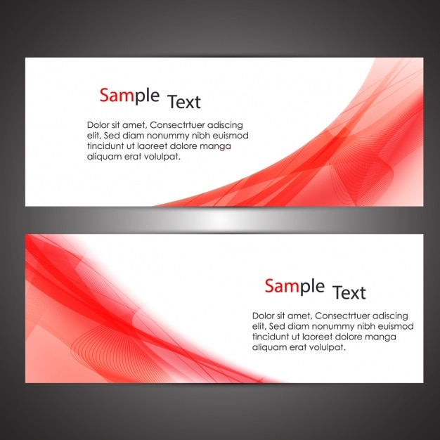 Vector gratuito conjunto de banners abstractos