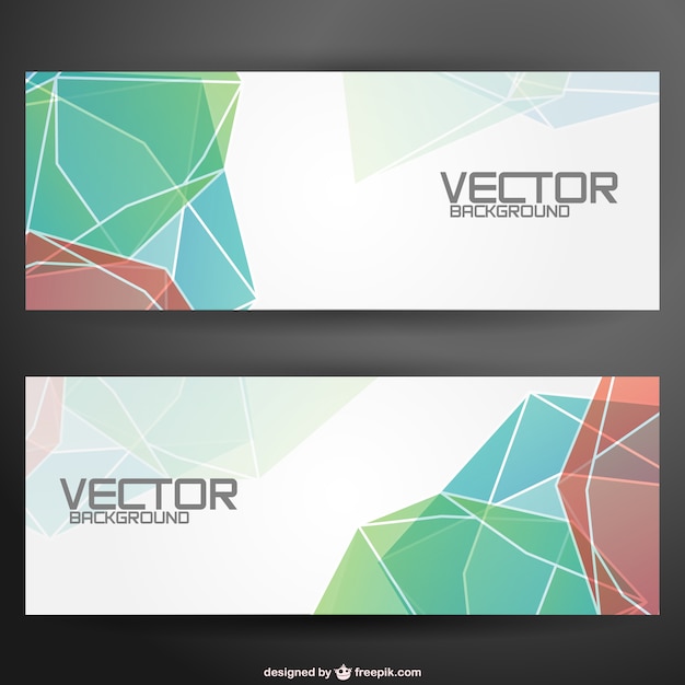 Vector gratuito conjunto de banners abstractos