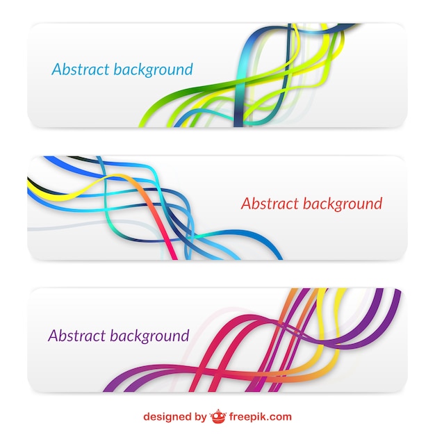 Vector gratuito conjunto de banners abstractos