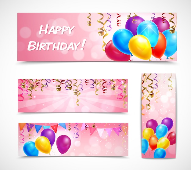 Conjunto de Banners de celebración