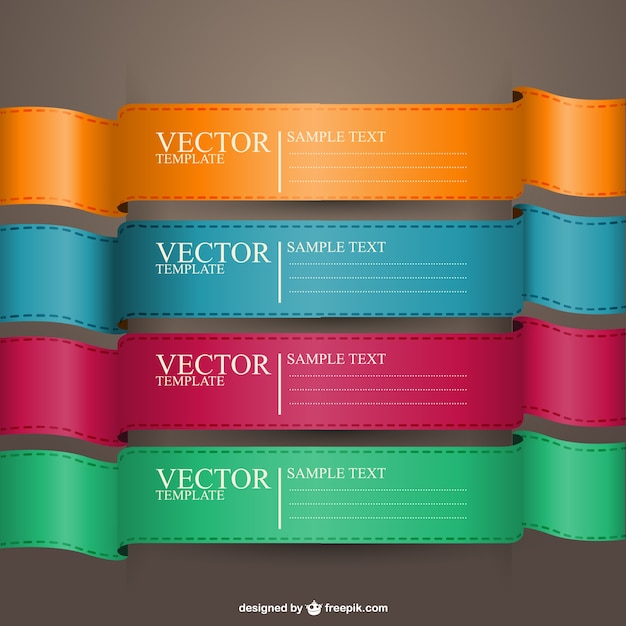 Conjunto banners de colores