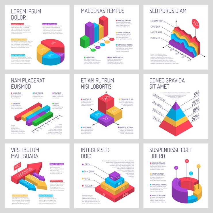 Vector gratuito conjunto de banners cuadrados de infografía