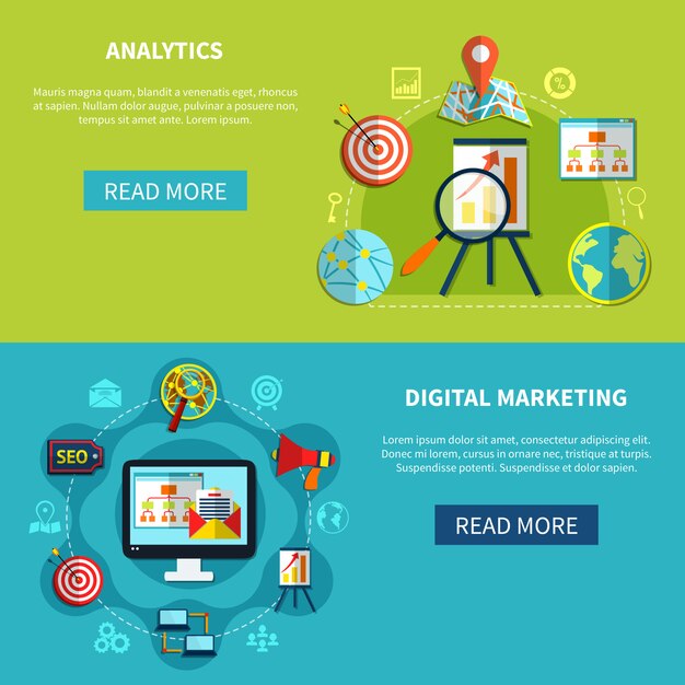 Conjunto de Banners de Digital Analytics