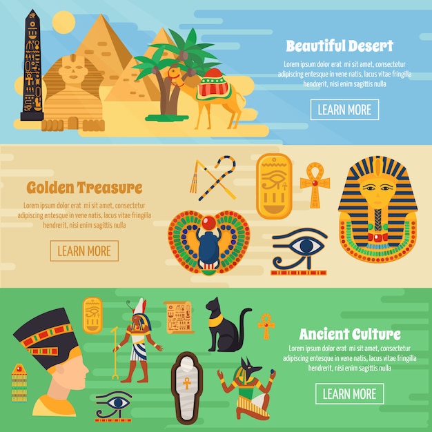 Conjunto de Banners de Egipto