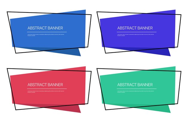 Conjunto de Banners con Forma Geométrica